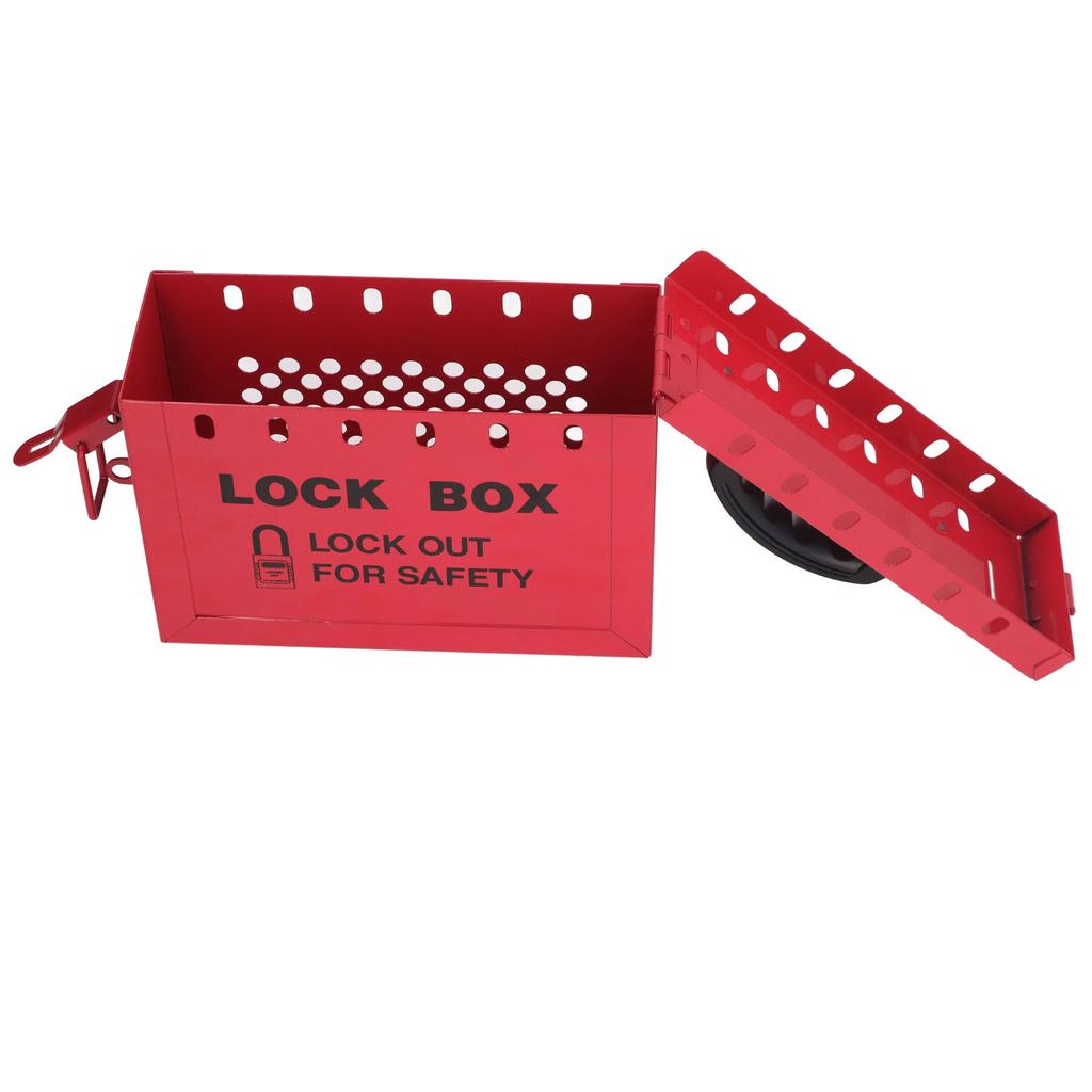 Lockout Tagout Box Portable Safety 13 Guage Lockout Tagout Group Lock Box For OSHA Compliance Group