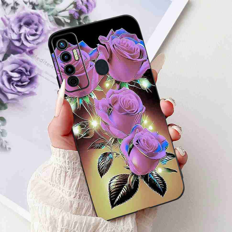 Cute Cat Cover For Tecno Camon 17 Case CG6 CG6j Silicone Soft Protection Shell For Tecno Camon 17 Camon17 Back Cover Casing 6.6"