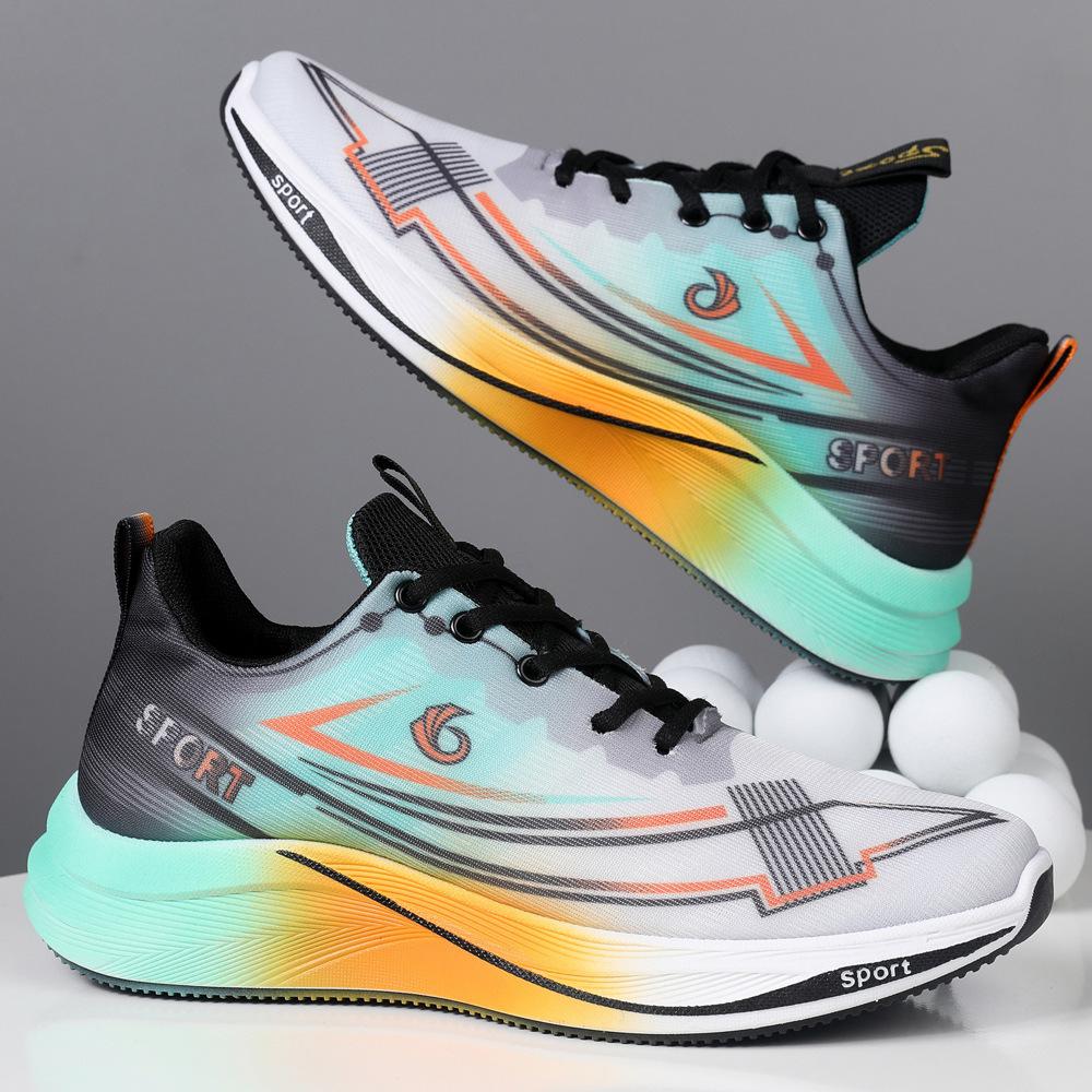 

New men s soft-soled shock-absorbing running shoes trendy versatile casual shoes mesh breathable sports shoes trendy shoes 44