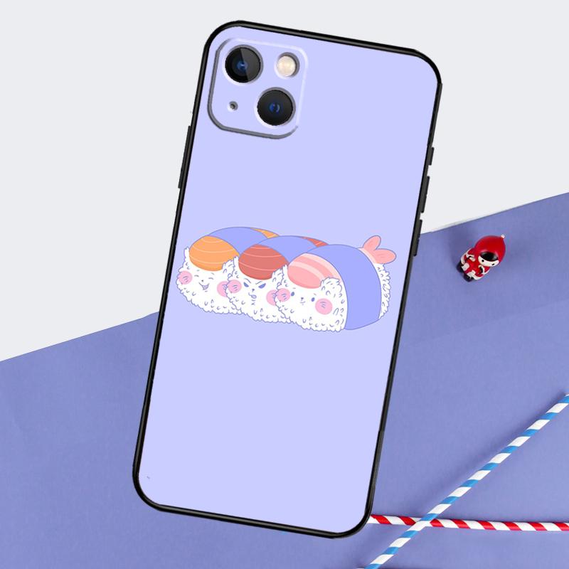

Sushi Phone Case For iPhone 16 Pro Max 11 12 13 14 15 Pro Max Mini XR 16 15 Plus 16e Cover Shell iPhone 14Pro MAX
