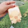8cm Japanese Popular Cute Keyring Cute Yellow Bread Cat Toast Plush Pendant Keychain
