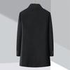 Double-sided cashmere coat for men, new stand-up collar, mink fur collar, thickened woolen coat, middle-aged down liner top