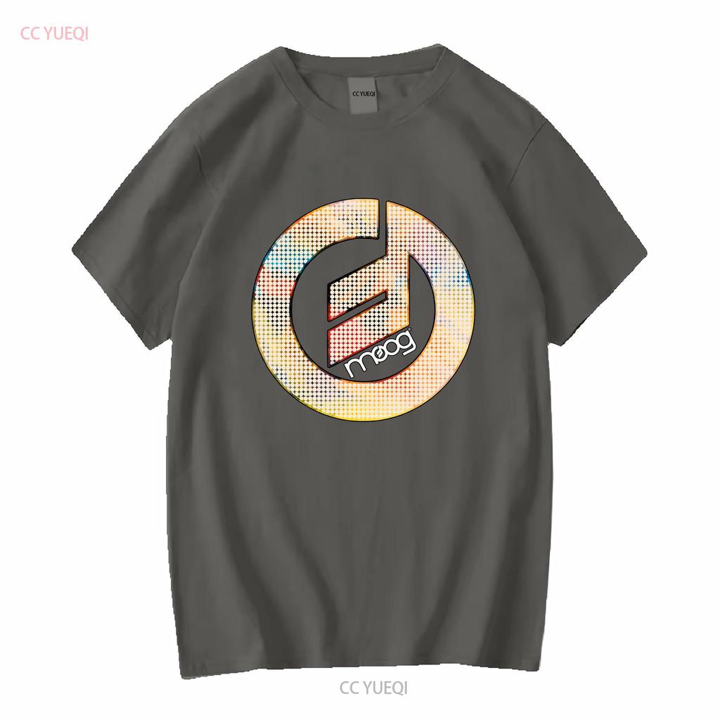 T-shirt da uomo con logo audio sintetizzatore Moog Music divertente taglia americana S-5XL vintage lavata top per l'uso quotidiano leggermente
