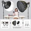 350W COB Photography Light with Spherical Softbox & Parabolic Grid