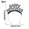 5pcs Happy New Year Adult Children Headband Gold Silver Party Props Woman Tiara Christmas New Year Headband Hair Accessories