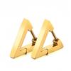 Polished Triangle Geometry Stainless Steel Men Women's Studs Earrings Black Trend Minimalist Punk Ear Jewelry Accessories