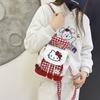 Children'S Backpack Cartoon Cute Kitten Boys And Girls Backpack Foreign Style Plaid Primary School Bag