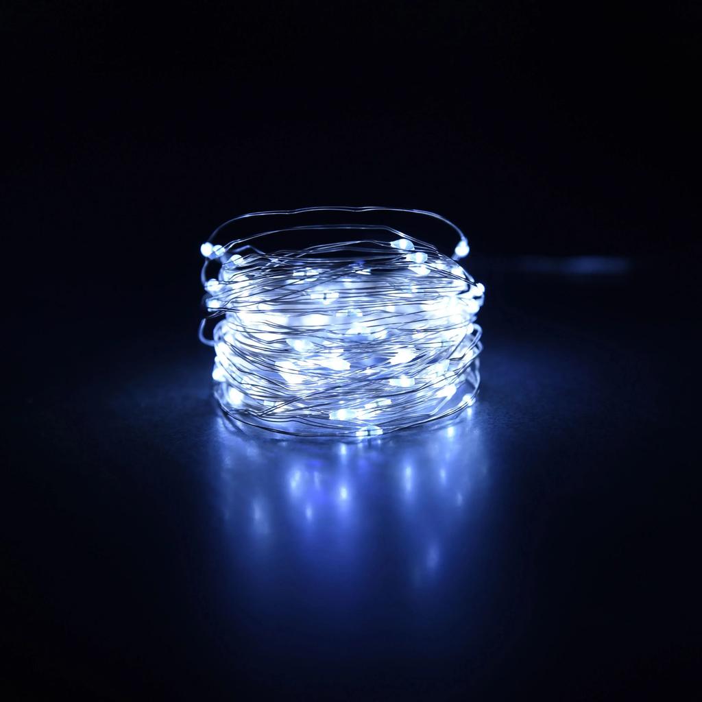 10m100LED Solar Fairy Waterproof Copper Wire String Lights Christmas Party Garland Solar Power Lamp for Outdoor Garden Wedding