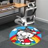 1pz Tappeto per Sedia Hello Kitty per Ufficio Antiscivolo, Tappeto Lavabile in Lavatrice per Ufficio, Decorazione Festiva per Stanza per Natale, Compleanno Poliestere