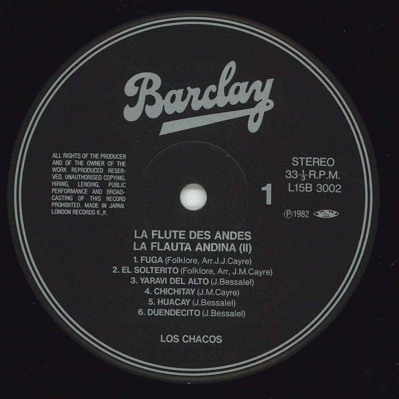 

LP Record - La Flauta Andina II L15B3002 BARCLAY Japan World Music Used