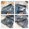 Streetwear Elastic Denim Flare Pants Woman High Waist Wide Leg Pants Vintage Split Jeans Woman Gray Bell Bottom Jeans