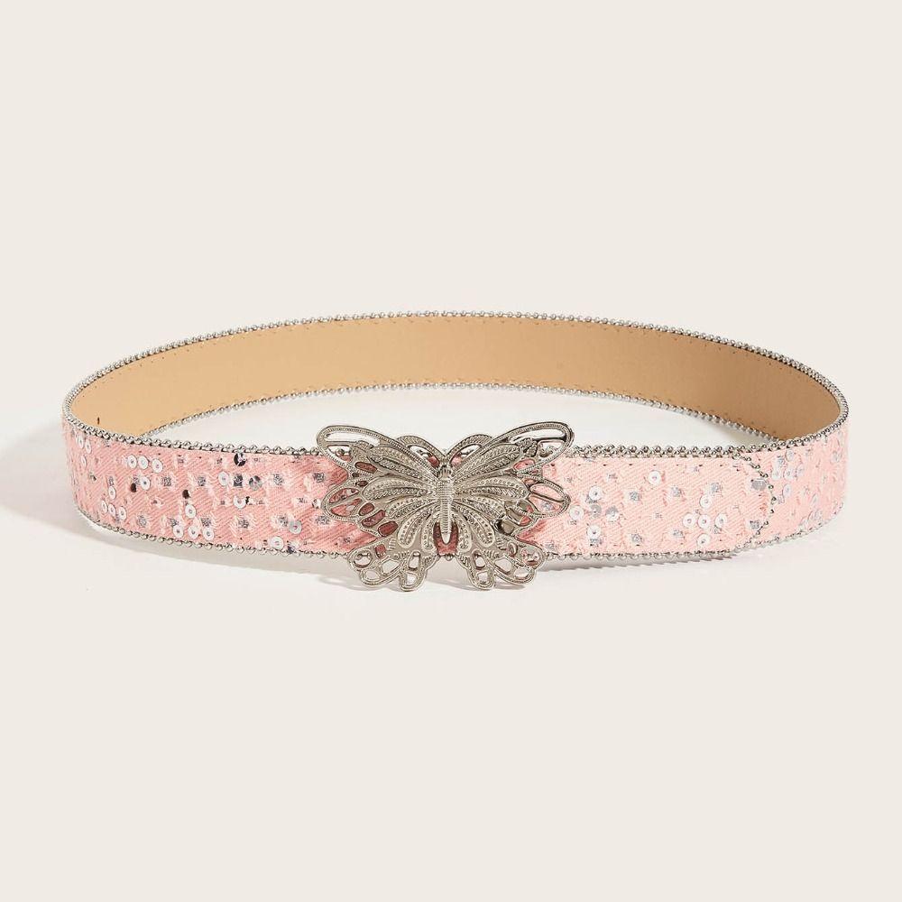 Sequins Hip Hop Punk Belt Denim Casual Versatile Belt Trendy Retro Fashion Belt
