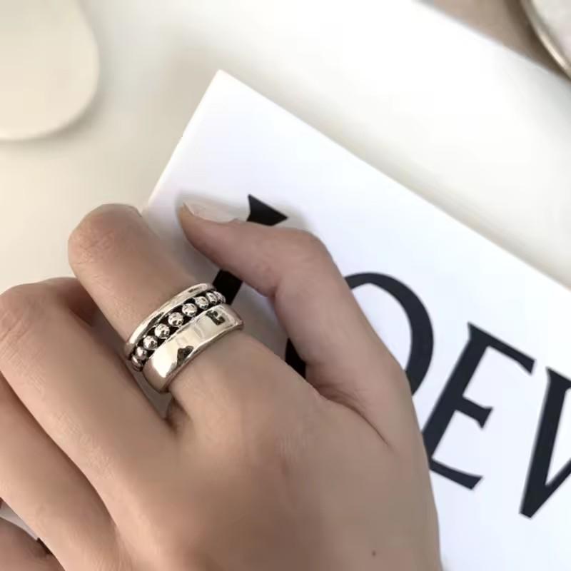 VENTFILLE 925 Sterling Silver Frosting Ring For Women Minimalist Irregular Versatile Fashion Elegant Jewelry Gift Dropshipping