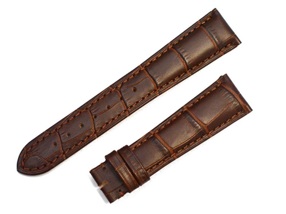 

[Import King Original] Watch Parts - Jaeger-LeCoultre Compatible Strap - Embossed Crocodile Leather - Aftermarket - Brown - 2018mm