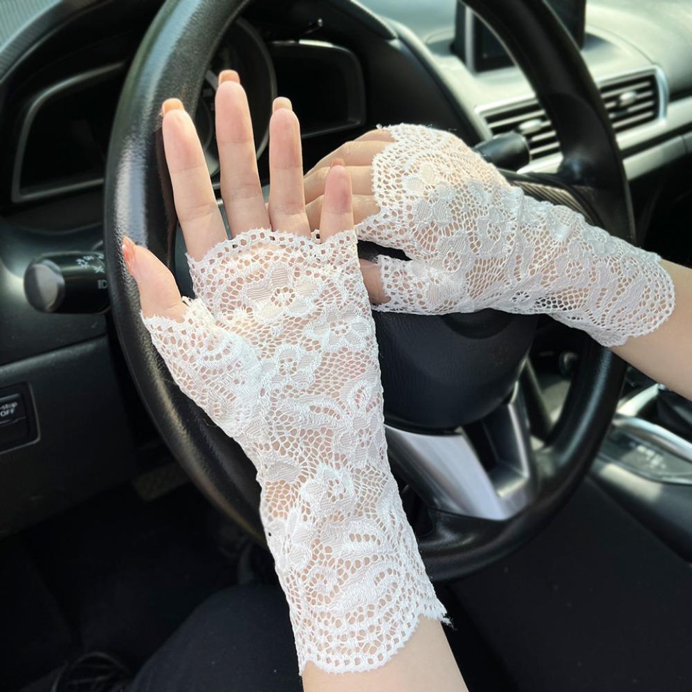 Lace Gloves Bridal Wedding Gloves Sunscreen Gloves Armguard Hot Sale Lace Gloves  Cycling Driving