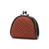 Coin Purse 72H Coin Purse 1105 Diamond X White [Inden-ya] INDEN-YA Chrysanthemum/Red