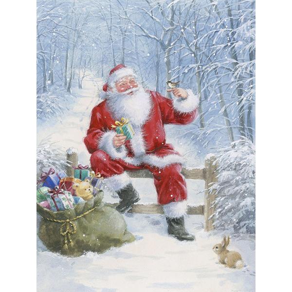 DIY Diamantový obraz Santa Claus Diamantové vyšívání Vánoce Zimní Krajina Křížkové vyšívání drahokamu Souprava mozaiky Vánoční dárek