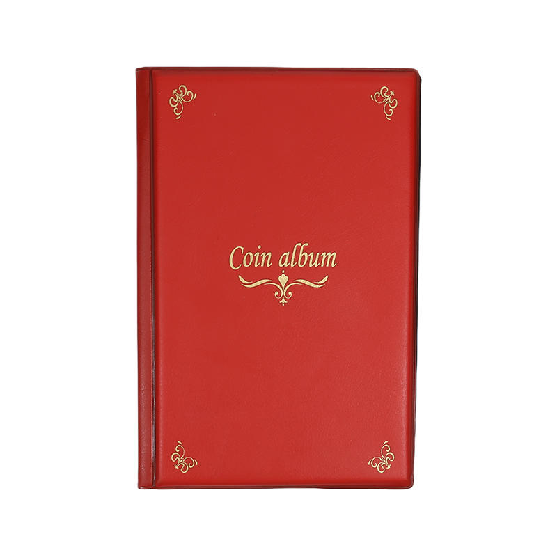 

Large Capacity Coins Album Holders Home Decoration 150 Pockets Money Organizer Gifts Collection Book Stamps And Photos Albums червоний