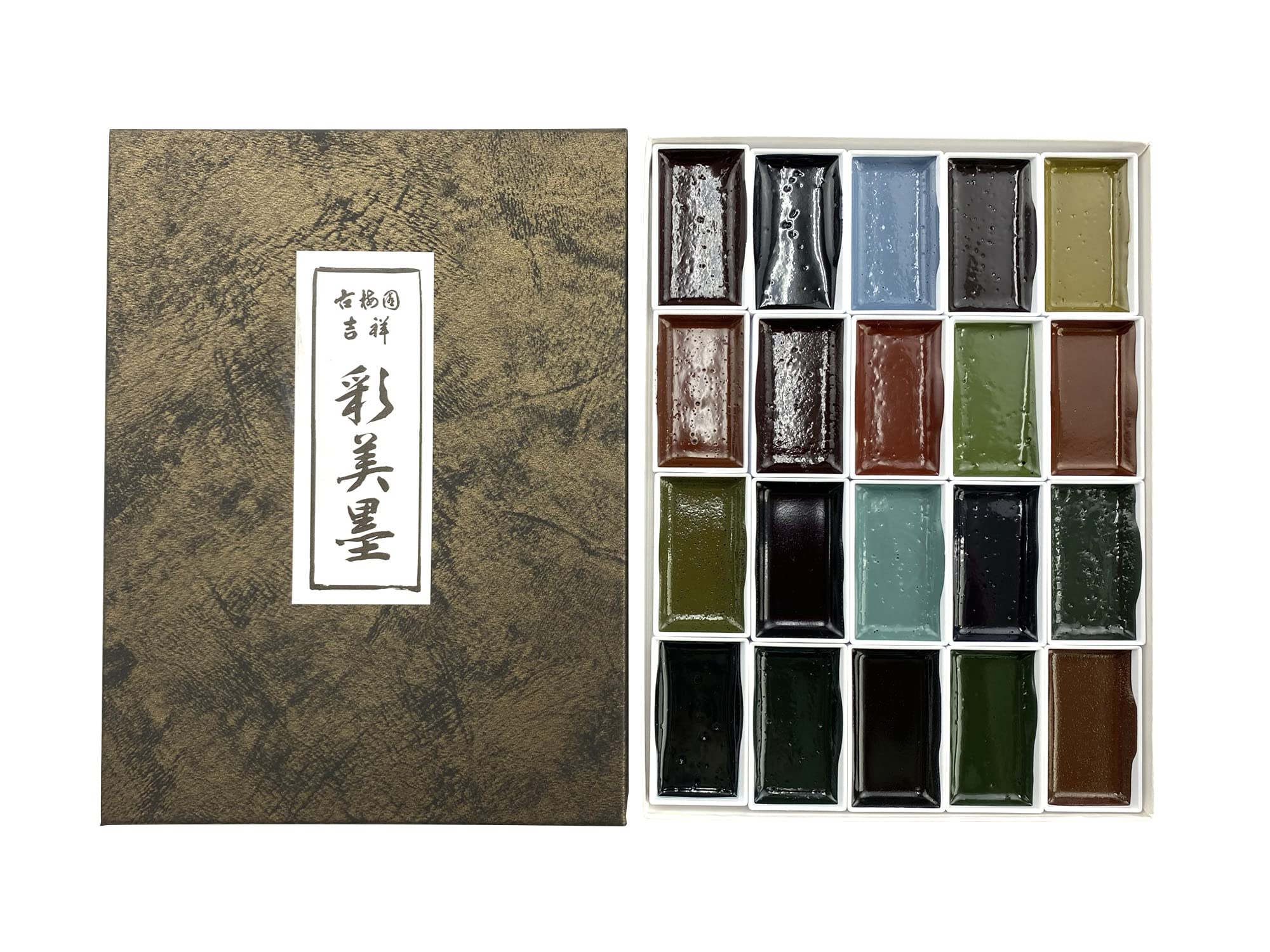 

Kissho Paint for Japanese Painting Horn Face Aya Ayami Ink 20 Colors