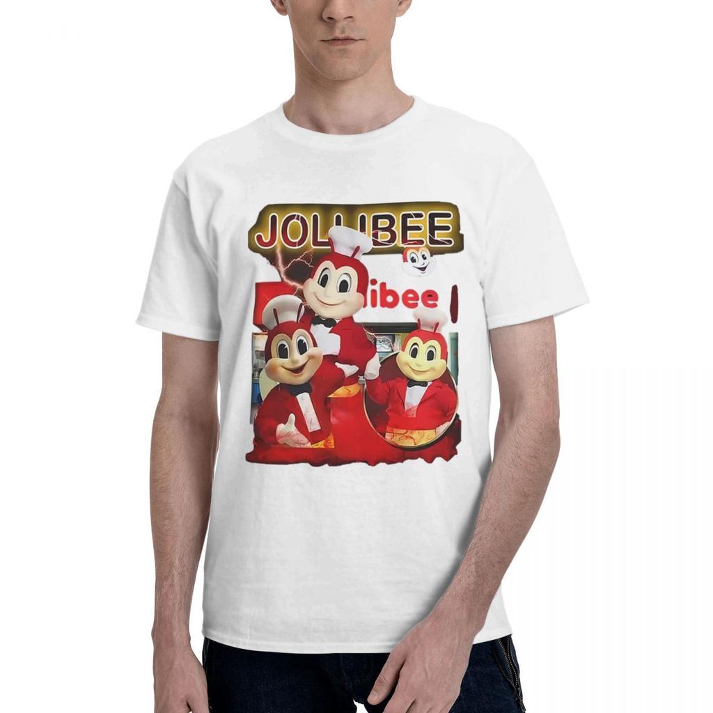 Jollibee Fast Food Restaurant 100 Cotton Casual Breathable Confortable Top High End Mens Clothing Men TShirt
