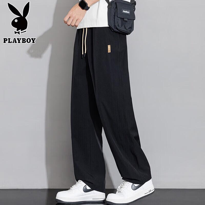 PLAYBOY Men s Ice Silk Straight Leg Casual Pants XL