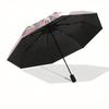 Unicorn, Rainbow Automatic Folding Umbrella  8 Ribs, Durable Iron Frame, Bright Color Pattern Compact Travel Umbrella, Suitable for Outdoor,