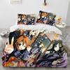 K-ON Kawaii Girls Anime Bedding Set Boys Girls Twin Queen King Size Duvet Cover Pillowcase Bed Boys Adult Home Textileextile