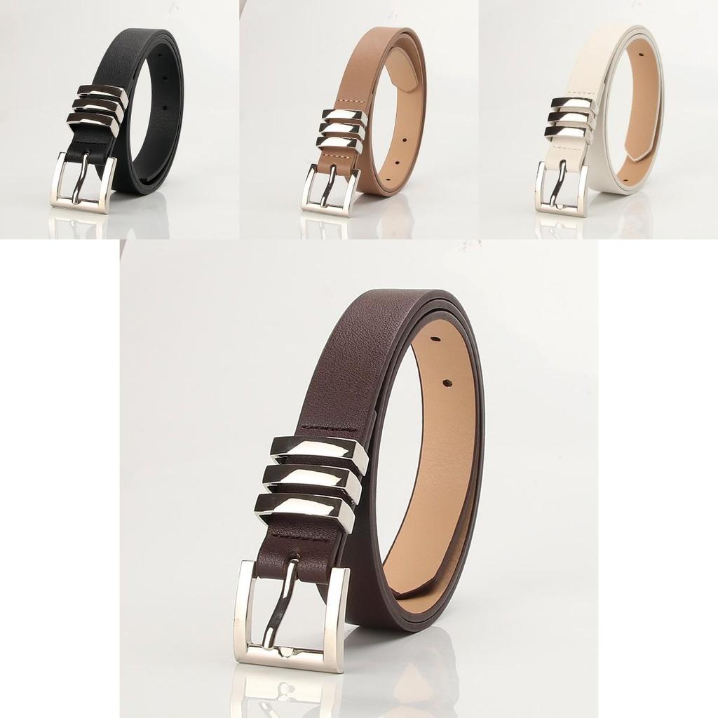 Womens Classic Faux Leather Belt With Square Pin Buckle Stylish Accessory For Casual And Work Looks