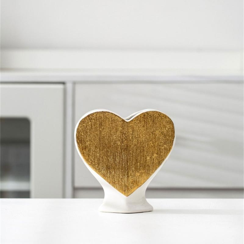 Flower Vase Heart Shaped Flower Pots Unique Decorative Vase for Home Wedding Valentines Day Gift Desktop Living Room