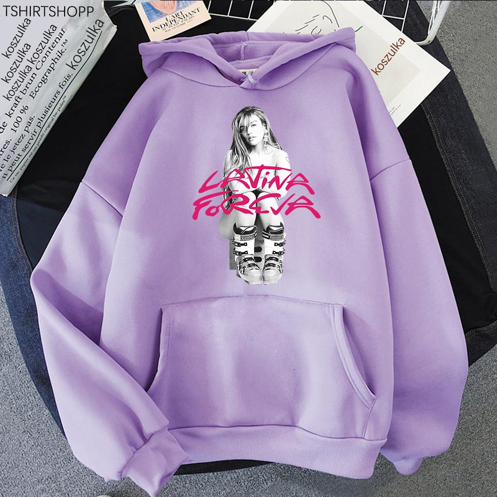 Karol G LATINA FOREVA Hoodie 2025 New Song Retro Women/men Hoodies Funny Autumn Winter Clothes Aesthetic Sweatshirt Vintage