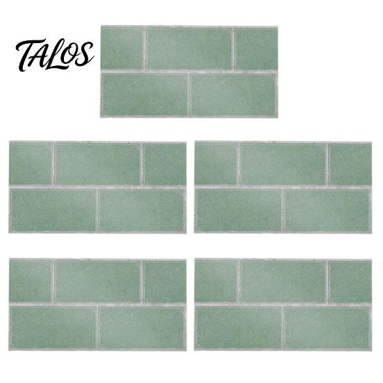 Oil Proof Wall Stickers for Bathroom 5Pcs Vintage Brick Tile Stickers, Waterproof Oil‑Proof Wallpaper, Peel Removable Backsplash Rental &