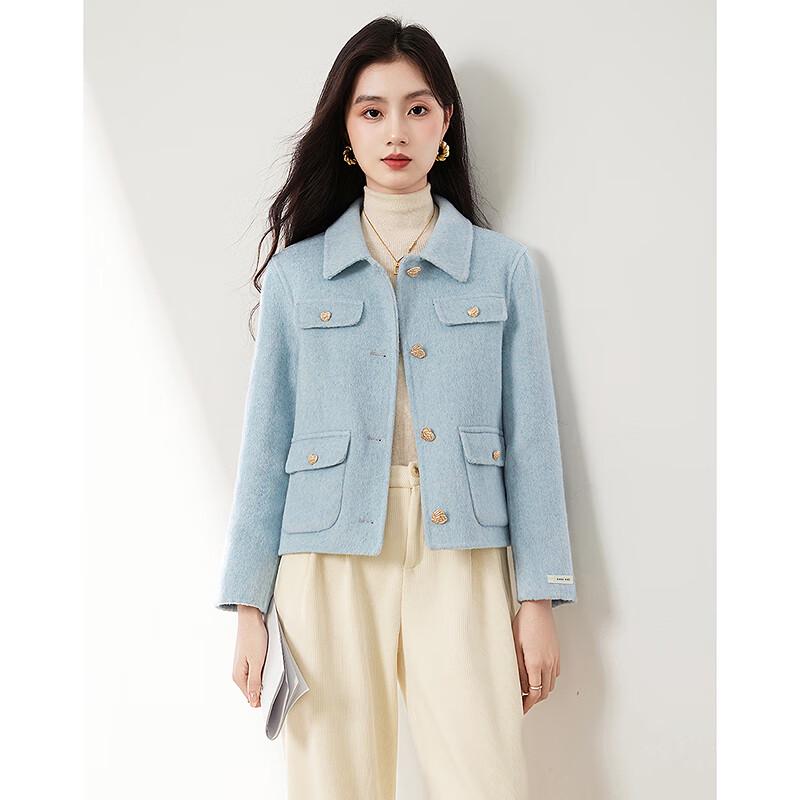 Women's Wool Blend Lapel Coat