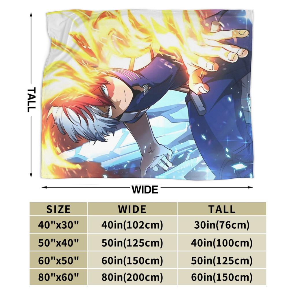 My Hero Academia Blankets Flannel Anime Super Soft Throw Blanket for Car Sofa Couch Bedroom Quilt