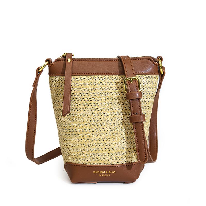 

Маленькие соломенные сумки-ведра для женщин, летние мини-сумки через плечо, модные бренды, пляжные дамские дорожные кошельки и новые трендовые сумки