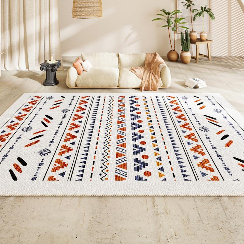 Light Luxury Retro Carpets for Living Room Bohemian Style Bedroom Decor Carpet Large Area Thick Lounge Rug Home Washable Mat