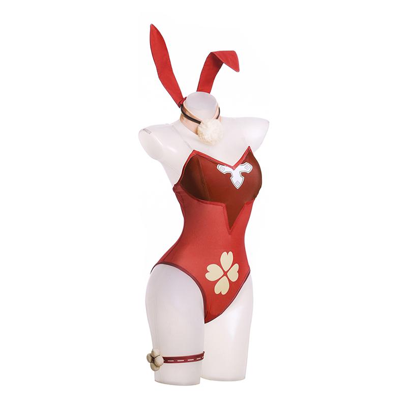 Christmas Bunny Girl Klee Cosplay Costume Genshin Impact Klee Bunny Costume Sexy Women Jumpsuit Klee Uniform Full Set