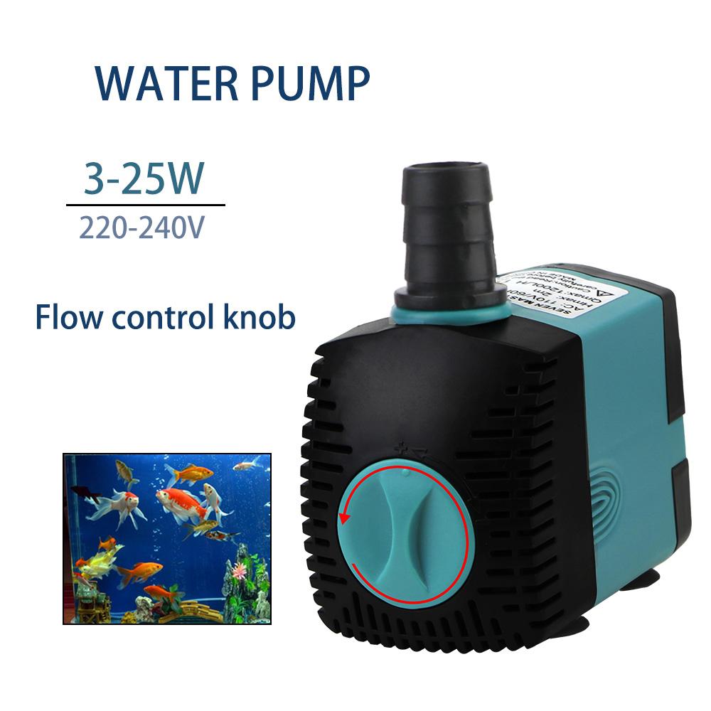 Submersible Water Pump Aquarium Pump EU/US Plug Energy-saving Ultra-Quiet Filter Fish Pond Fish Tank Fountain 3/10/25W