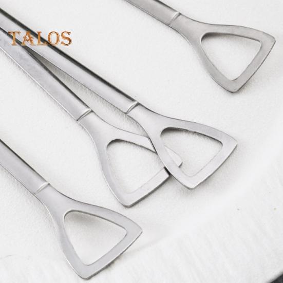 10Pcs Watermelon Spoon Set Stainless Steel Pointed Square Spoons Utensils for Dessert Coffee Yogurt Cake Fruit Ice Cream