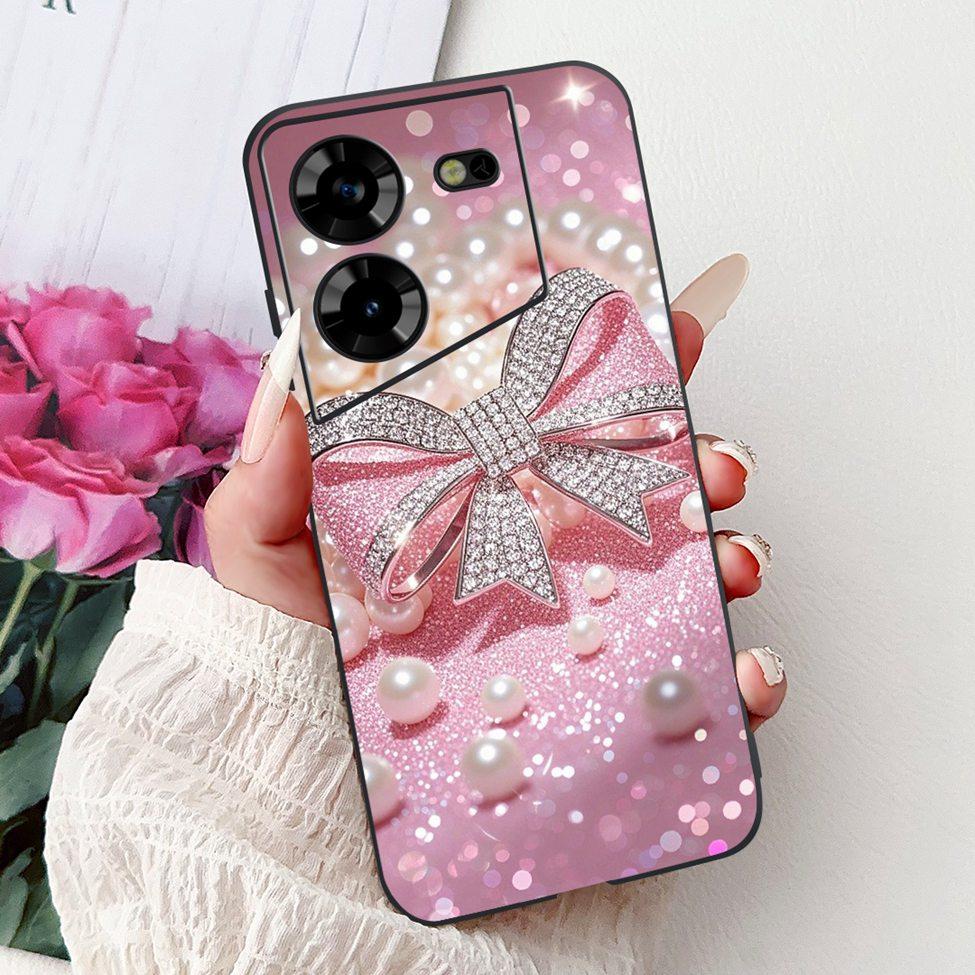 Cover For Tecno Pova 5 Case LH7n Silicone Cute Cat Fashion Flowers Luxury Painted Casing For Techno Pova 5 Phone Case Bumper