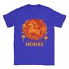Chinese Zodiac Lunar New Year Fire Horse TShirts Unisex  Vintage Cotton Tees Crew Neck Short Sleeve T Shirts Gift Clothing