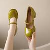 2025 Summer Fashion: Women's Retro Chunky Heel Mary Jane Shoes with Sweet Square Toe and Buckle Strap