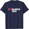 I Love Masked Men Graphic T-Shirt Funny Booktok Themed Casual Short Sleeve Crewneck Tee