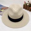 New Big Size Sun Straw Hat Summer Outdoors Sunscreen Beach Sun Hat Trendy Travel Vacation Po Panama Jazz Cap