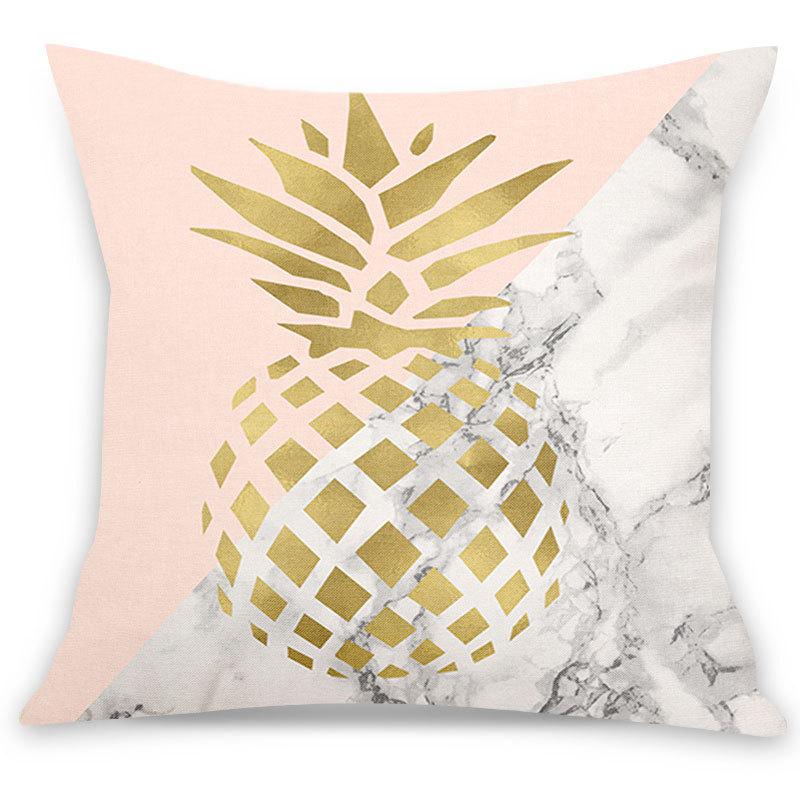 Pink Ins Fresh Plush Printed Pillow Case Creative Nordic Sofa Pillow Design Waist