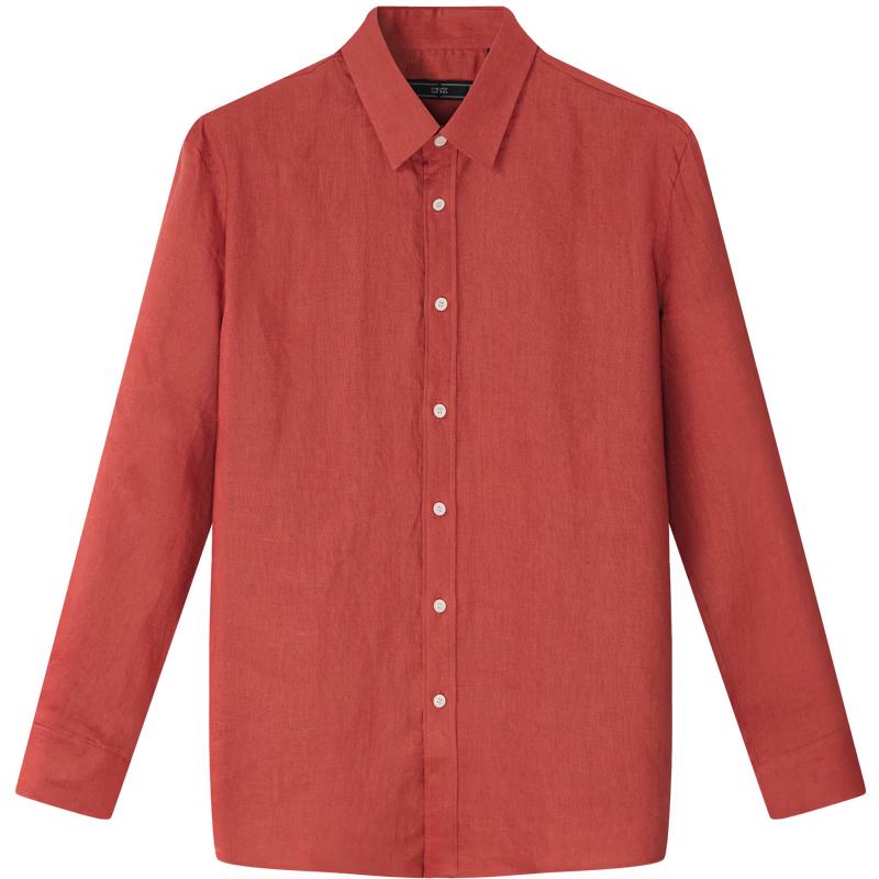 EMZ Ordos Men s 100% Linen Long-Sleeve Shirt M