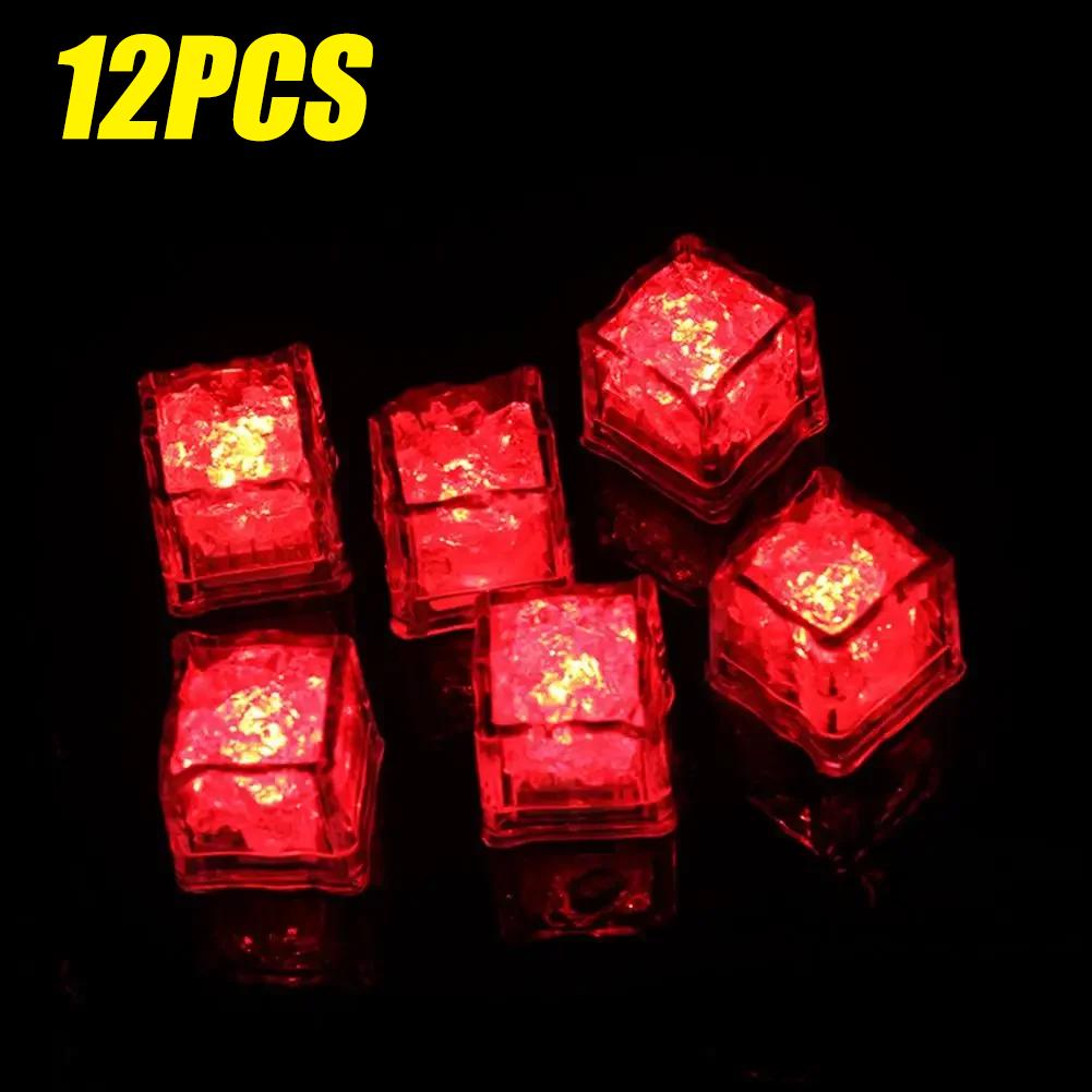 Waterproof Led Ice Cube Multi Color Flashing Glow In The Dark Light Up for Bar Club Drinking Party Wine Decoration