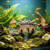 Betta Tank Accessories Aquarium Bridge Ornament, Arch Miniature Fish Decor, Nature Style Mini Model for Terrarium, Fairy Garden Small