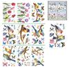 Spring Static Cling Window Stickers Cartoon Colorful Animals Tulips Flowers Living Room Wall PVC Glass Decals