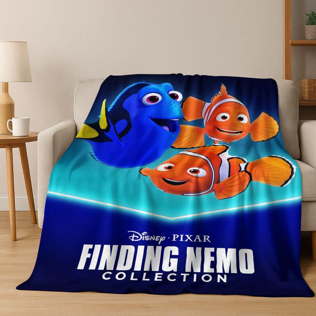 HD Cartoon Finding Nemo Underwater World Flannel Blanket,Warm and Cozy Soft Throw Blanket for Home Bedroom Bed Sofa Picnic Cover