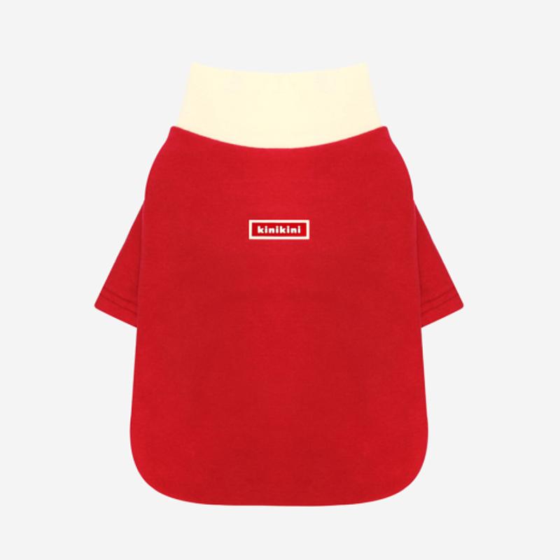 KINIKINI Rollkragen-T-Shirt-ROT (Kurzärmeliges T-shirt)
